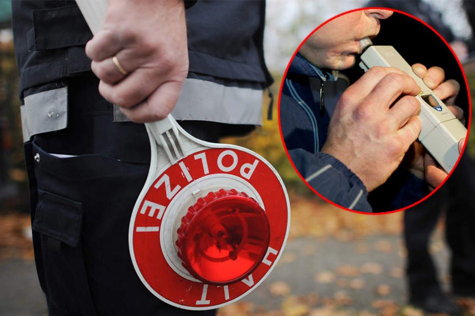 Die Beamten hielten den Mann wegen eines nicht angelegten Sicherheitsgurtes an und stellten fest, dass er sternhagelvoll war (Symbolbild).