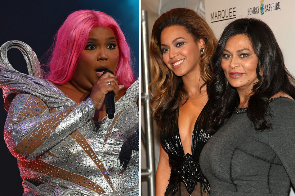Tina Knowles (r.) has denied that Beyoncé intentionally snubbed Lizzo (l.) in her usual shout-out during the Renaissance World Tour.