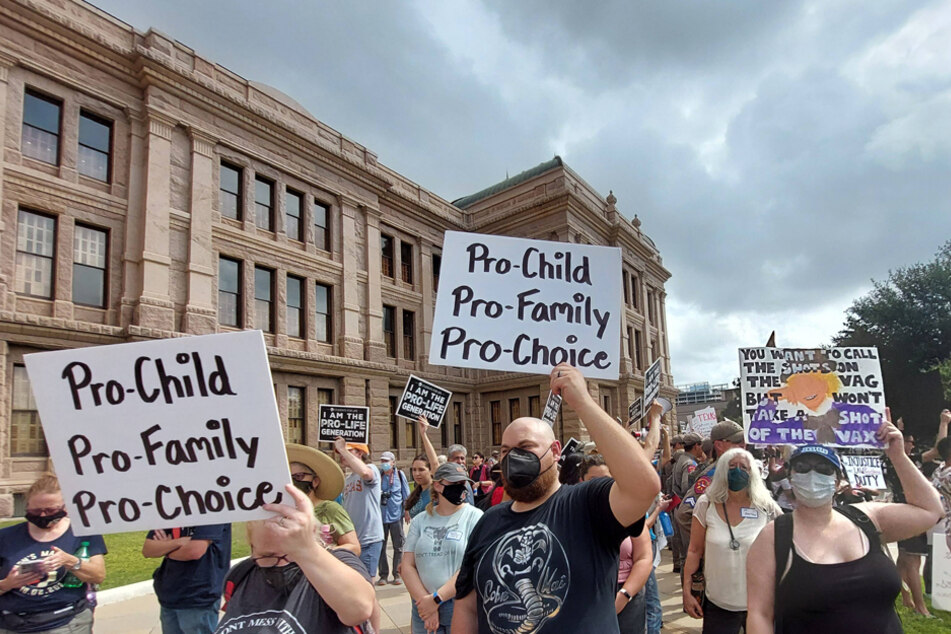 Thousands of people marched to the Texas State Capitol earlier this month to protest the Texas abortion law in Austin.