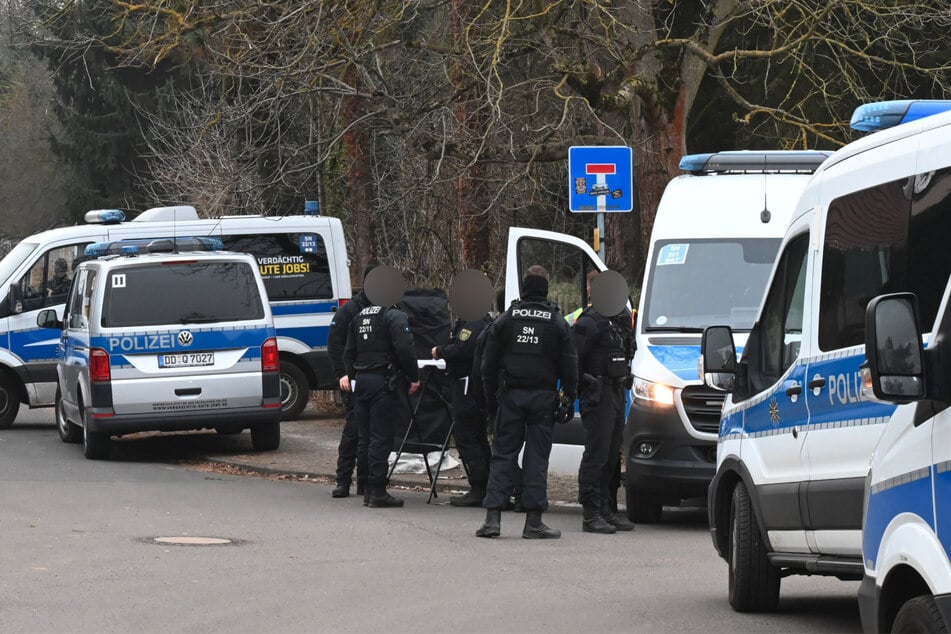 Die Polizei war mit mehreren Kräften vor Ort, um eventuelle Eskalationen zu vermeiden.