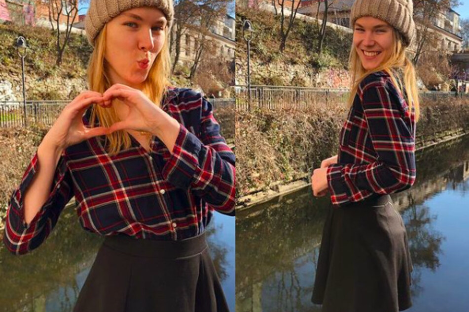 In Weihnachtsstimmung: Tatjana Wiedmann feierte den Heiligabend im engsten Kreis.