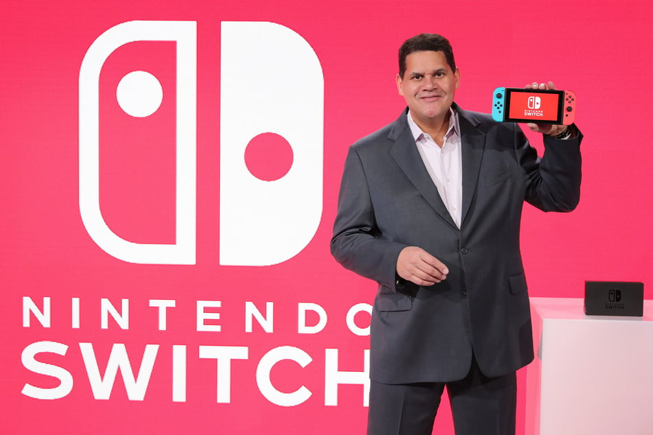 Nintendo of America President and COO Reggie Fils-Aime debuting the Nintendo Switch at a press event in New York in January 2017.