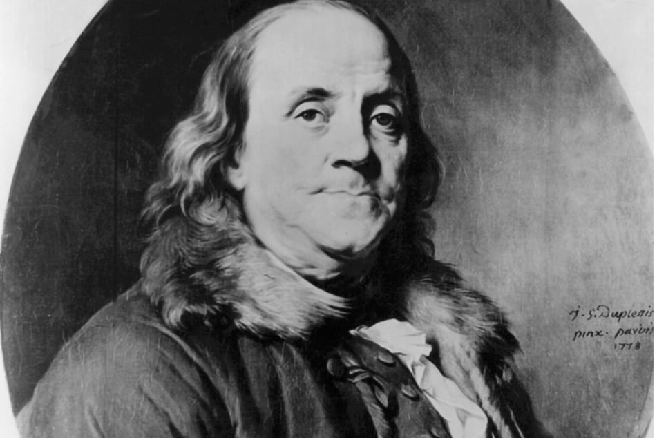 US-Staatsmann Benjamin Franklin (1706-1790) hat angeblich den Blitzableiter erfunden.