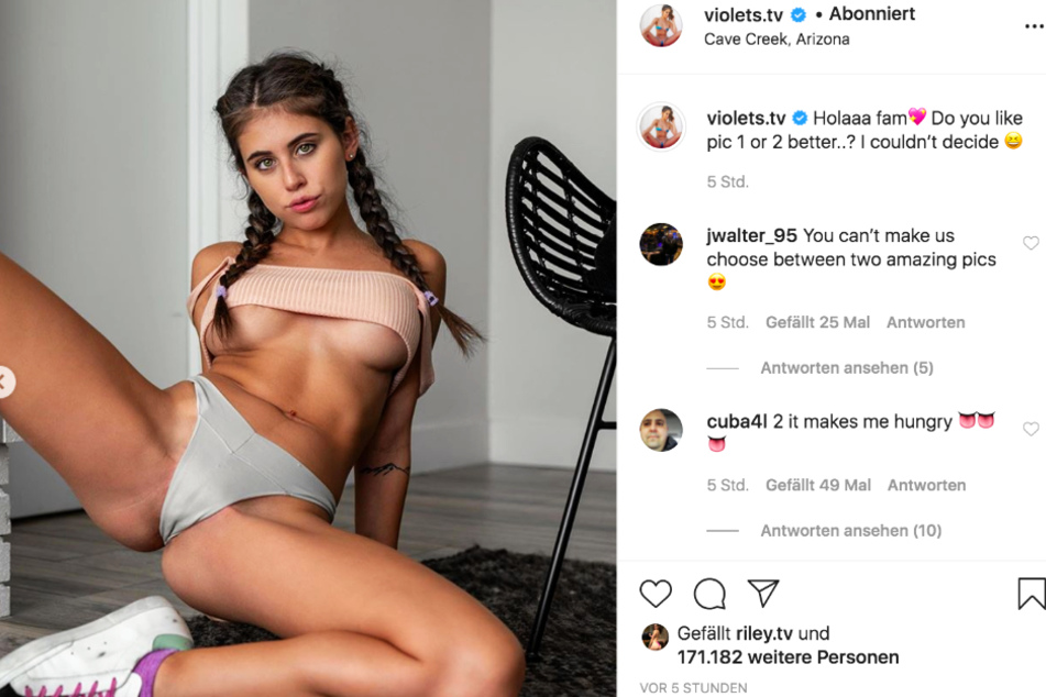 Violet Summers (20) trickst die Instagram-Regeln immer wieder aus: Hier zeigt sie ihr "Cameltoe".