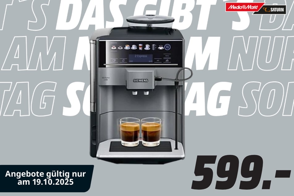 Siemens-Kaffeevollautomat für 599 Euro.