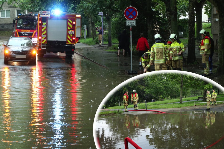 Dresden: Unwetter hält Dresdner Feuerwehr auf Trab: Mehrere Straßen überflutet!