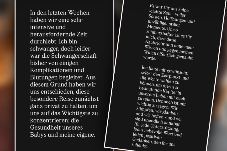 Loredana kämpft in ihrer zweiten Schwangerschaft nach eigenen Angaben mit "Blutungen und Komplikationen".