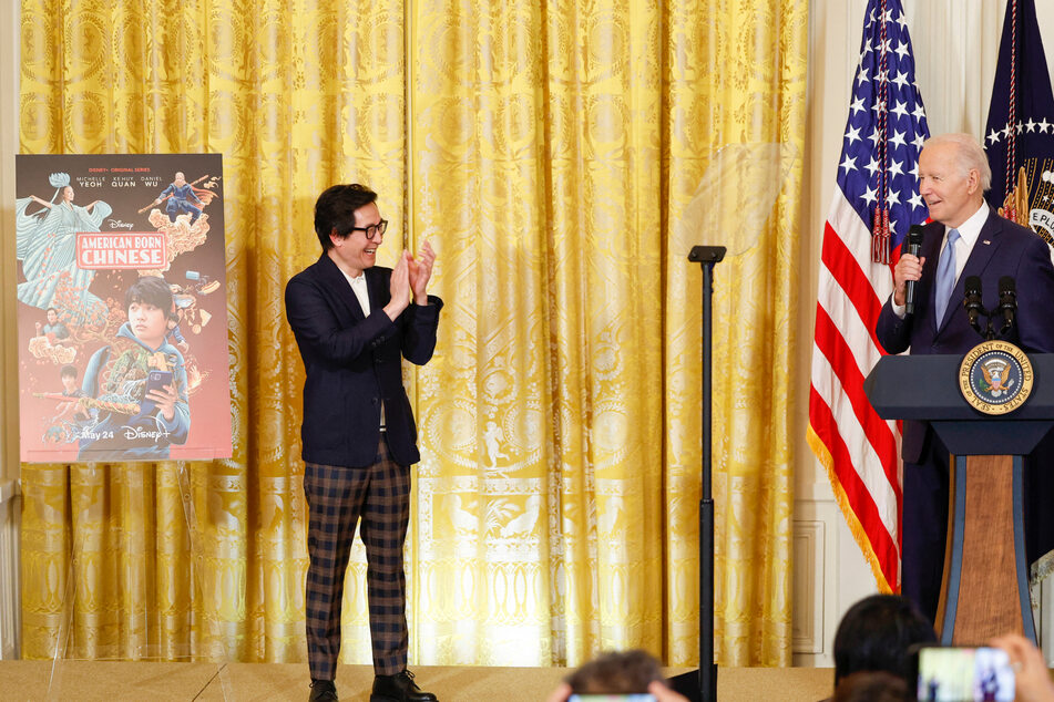 American Born Chinese star Ke Huy Quan (l.) introduced the series at a special screening at the White House in May.