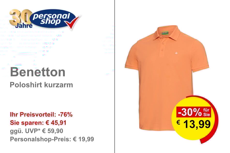 Benetton Poloshirt kurzarm