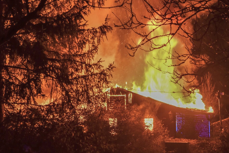 Hamburg: Geht ein Feuerteufel wieder um? Gartenlaube in Flammen