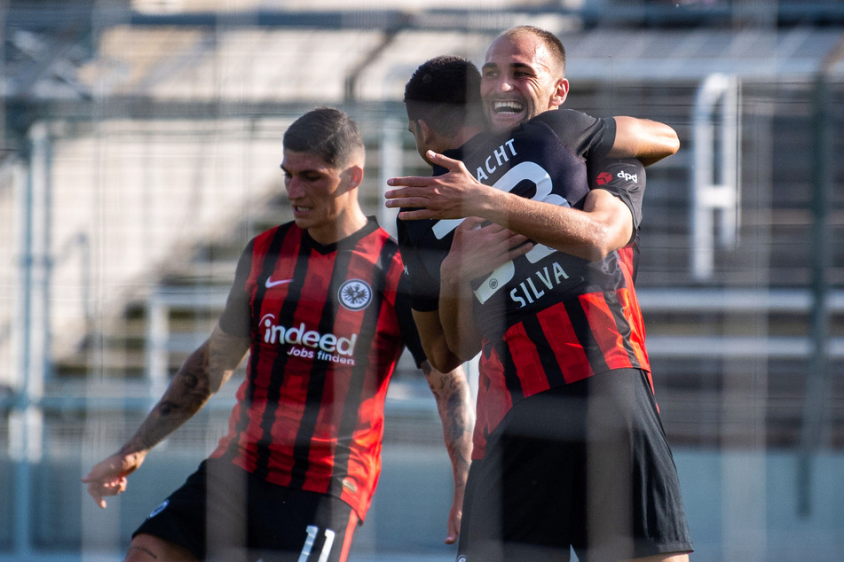 Überzeugten im DFB-Pokal gegen 1860 München nur kurzzeitig als Sturm-Duo der Eintracht: André Silva und Bas Dost.