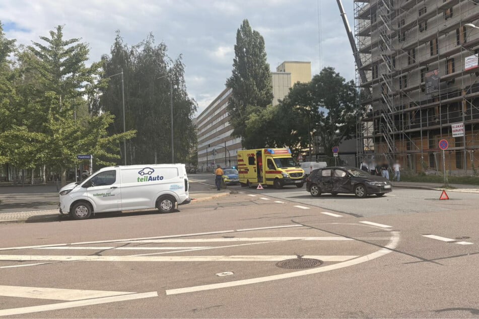Der Unfall ereignete sich auf der Strehlener Straße/Ecke Franklinstraße.
