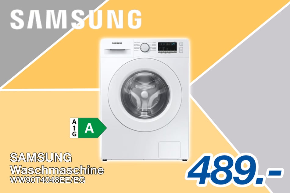 Die Samsung Waschmaschine
für 489 Euro.