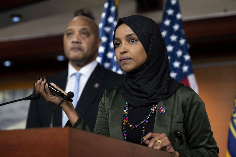 Minnesota Rep. Ilhan Omar plays a profane and threatening voicemail she received following anti-Muslim remarks made by Republican colleague Lauren Boebert.