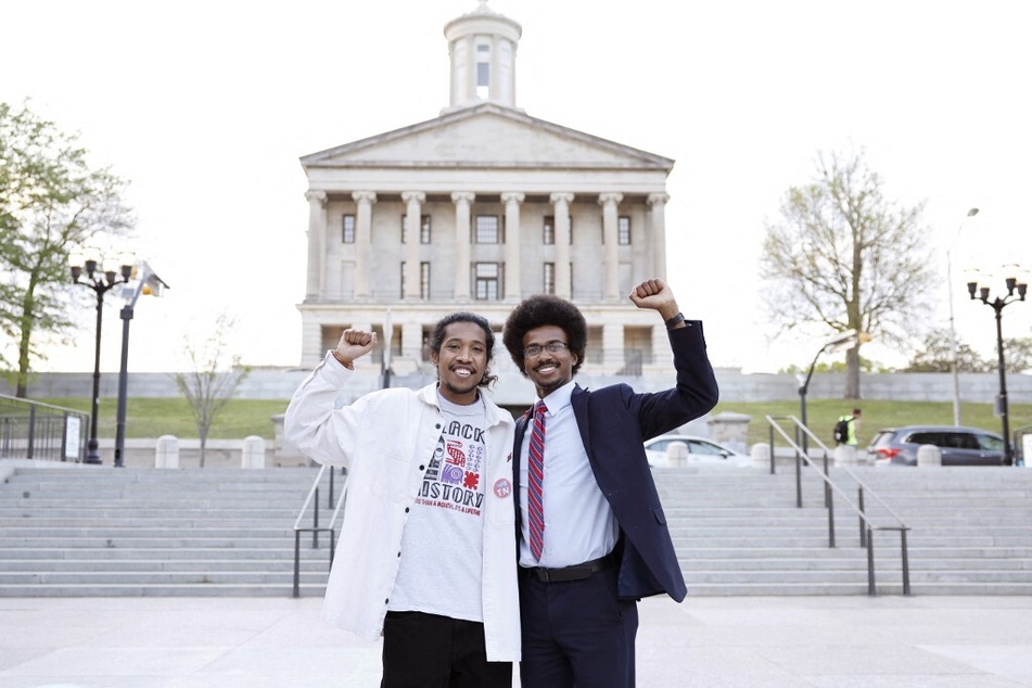 Tennessee state Representatives Justin Jones (l.) and Justin Pearson are set to appear on the special general election ballot in August to retain their House seats.