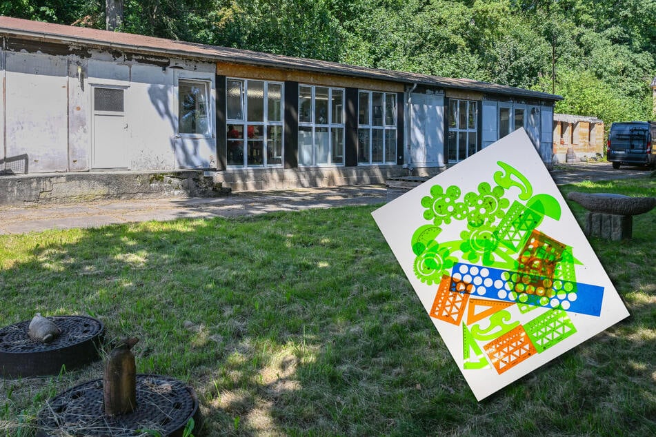 In dieser Baracke wurden zu DDR-Zeiten Kurvenlineale wie diese produziert.