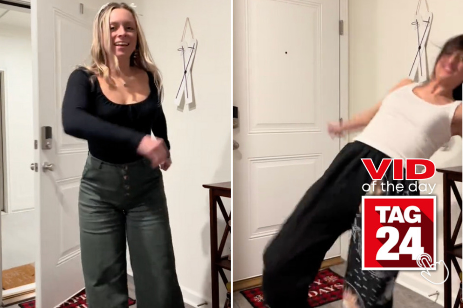 viral videos: Viral Video of the Day for February 12, 2024: Girls chaotically fail during "Friendsmas" TikTok trend