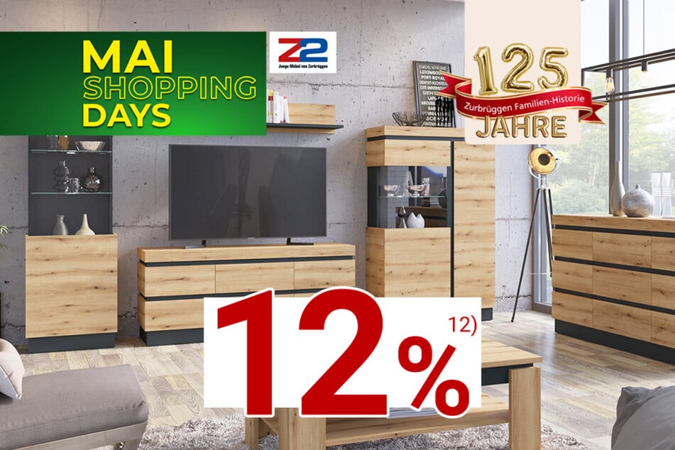 Während der Mai Shopping Days gibt's 12 Prozent Rabatt auf Z2-Junge Möbel von Zurbrüggen.¹²