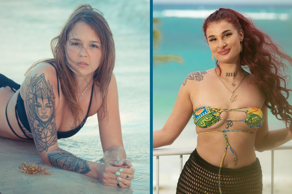 Celina (22, l) und Lara (21) sind bei der zweiten Staffel "Ex on the Beach" dabei. (Fotomontage)