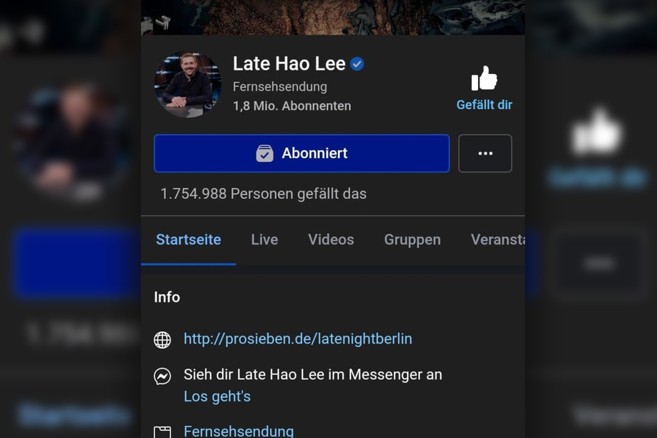 Die Seite "Late Night Berlin" hieß auf Facebook kurzzeitig "Late Hao Lee".