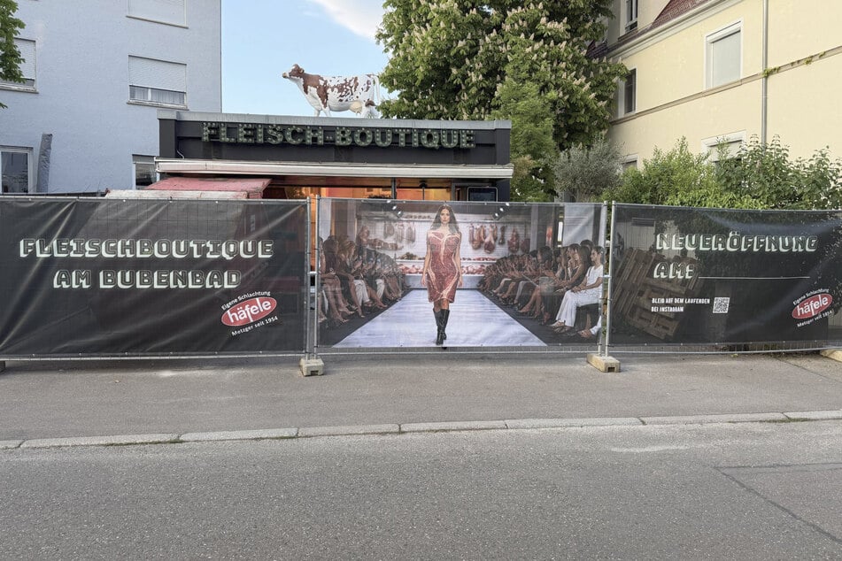 Mit diesem Plakat macht ein Stuttgarter Metzger auf sich aufmerksam.