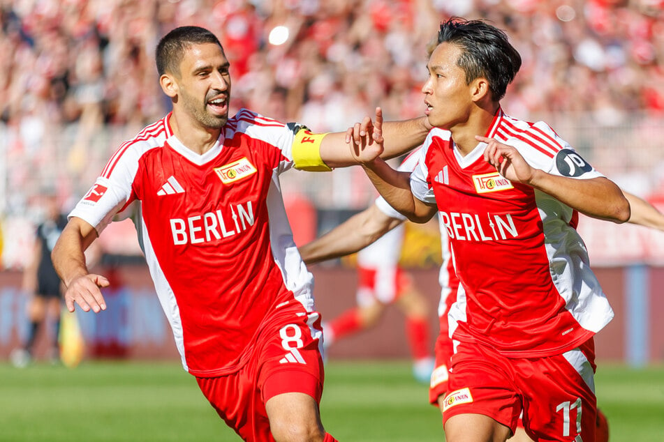 Wooyeong Jeong (r.) traf in der sechsten Minute zum 2:0 für Union Berlin.