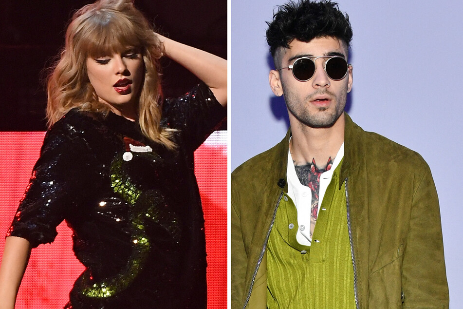Taylor Swift originally released I Don't Wanna Live Forever in 2017 as a duet with former One Direction star Zayn Malik (r).