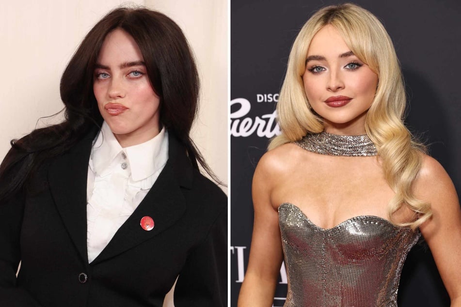 Grammy nominees Sabrina Carpenter (r.), Billie Eilish (l.), and more are set to perform at the 2025 Grammy Awards next month.