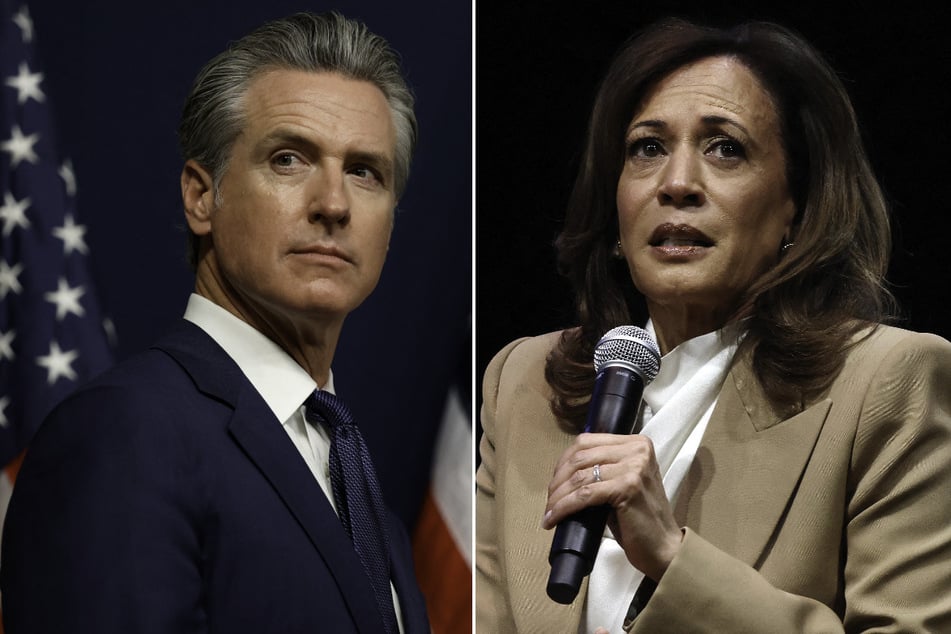 California Governor Gavin Newsom (l.) has signed legislation repealing a harsh anti-truancy law pushed by Kamala Harris during her time as San Francisco district attorney.