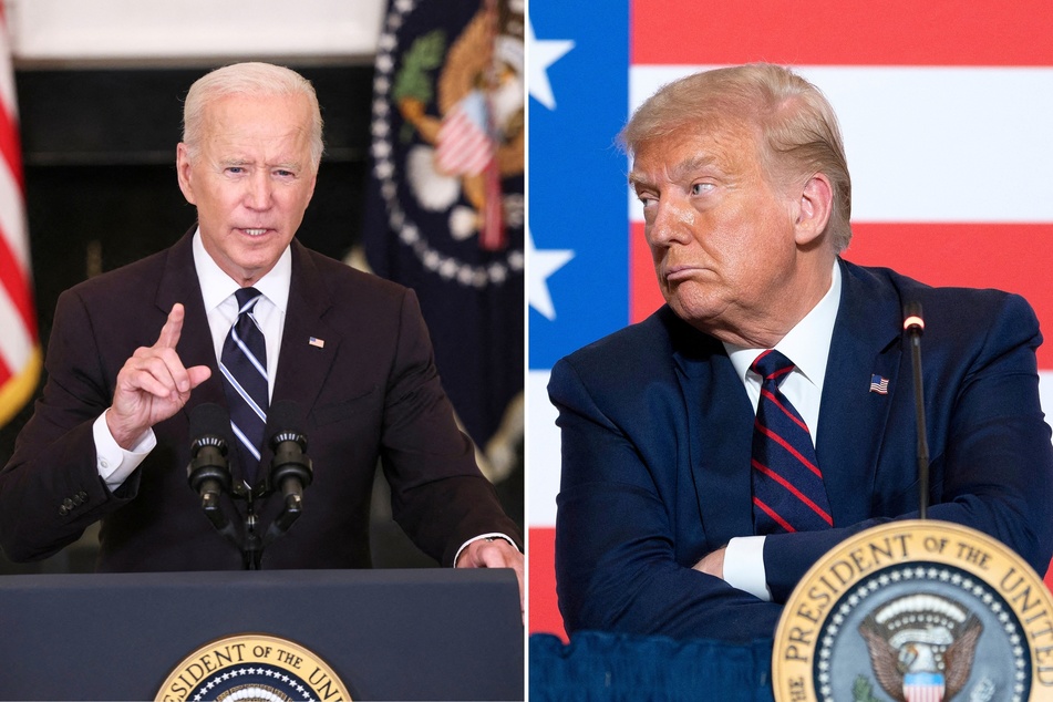 Donald Trump (r.) has proposed renaming election day "Christian Visibility Day" in response to President Joe Biden recently recognizing a Transgender holiday.