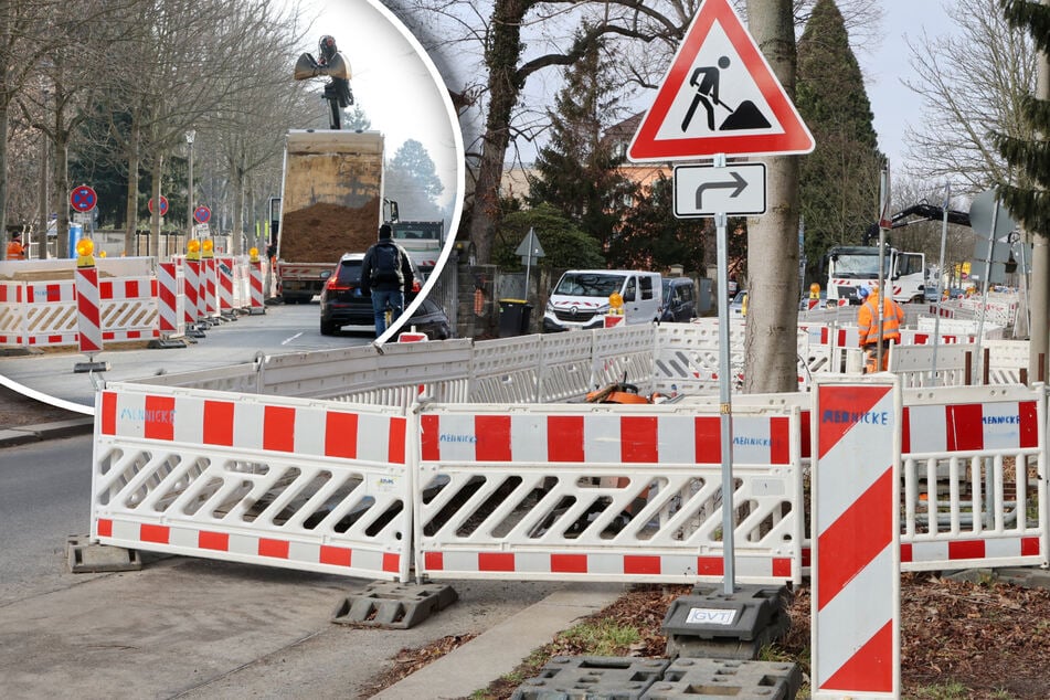 Dauerbaustelle und Spursperrung am Großen Garten: Deshalb stand so lange alles still