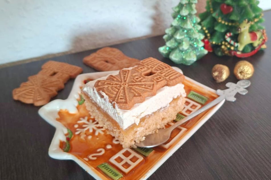 Der weihnachtliche Spekulatius-Kuchen mit Quark und Apfel passt perfekt zur Adventszeit.