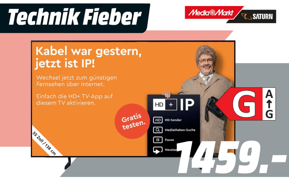 55-Zoll Samsung-Fernseher für 1.459 Euro.