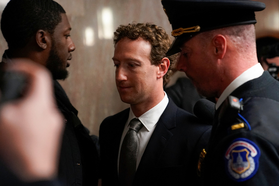 Meta CEO Mark Zuckerberg attends the Senate Judiciary Committee hearing on online child sexual exploitation at the US Capitol in Washington DC on January 31, 2024.