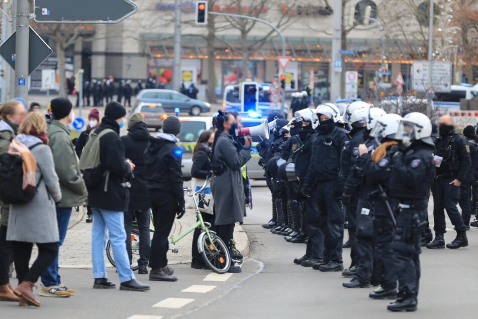 Die Polizei im Einsatz.