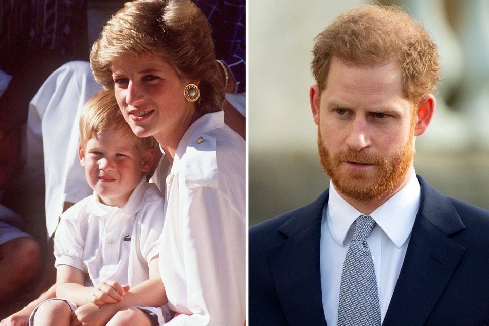 Princess Diana (l.,†36) with her son Prince Harry (now 36).