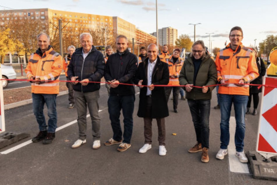 Die neu sanierte Nordhäuser Straße in Erfurt wurde am Donnerstag feierlich freigegeben.