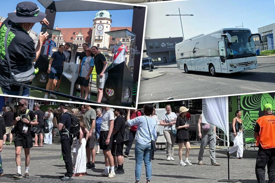 Leipzig: Europapokal-Finale in Leipzig: Beide Teams eingetroffen - reger Andrang beim Fan-Festival