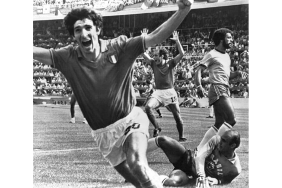 Paolo Rossi in dem WM-Trikot der Italiener im Jahr 1982.