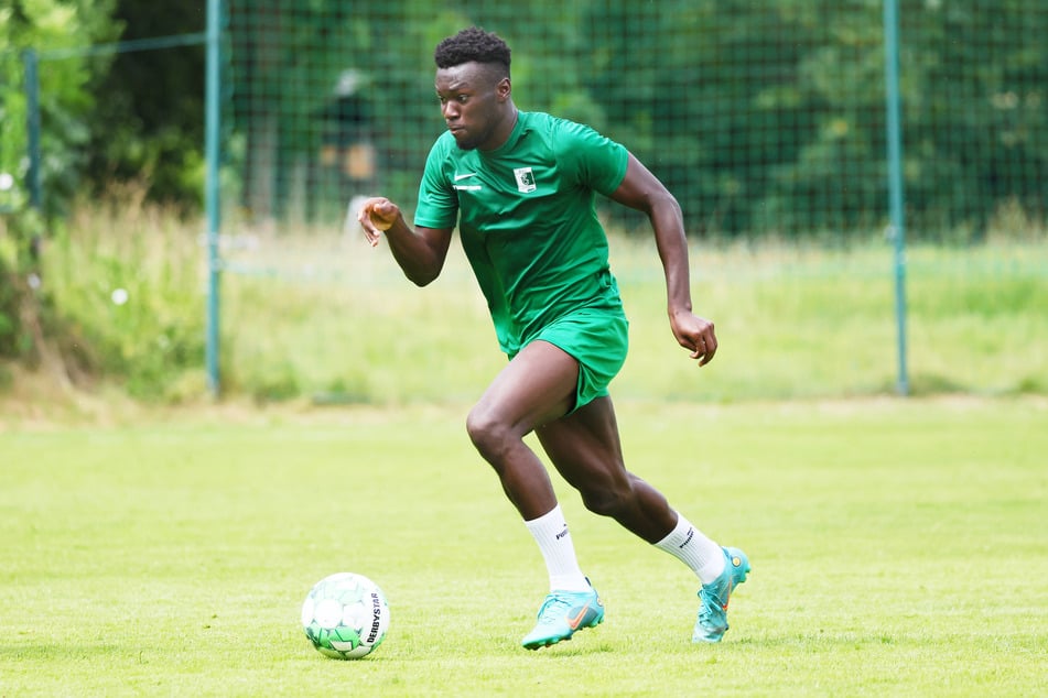 Abraham Boateng (24) war im Trainingslager der BSG Chemie Leipzig dabei. Ob es für einen Platz beim Regionalligisten reicht, ist noch nicht klar.