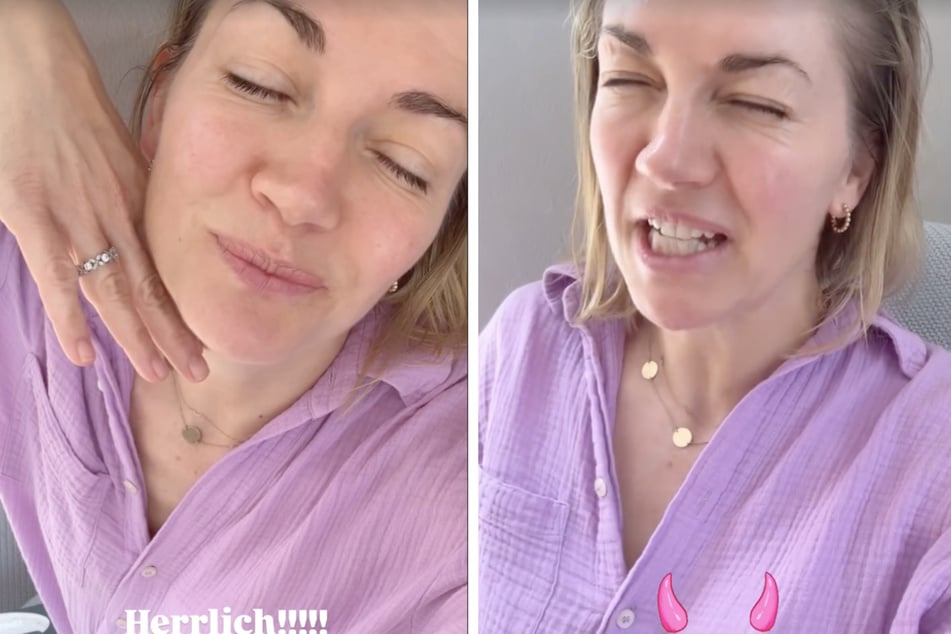 Nina Bott (47) erlebte zwischen Wellness und Fahrrad-Rowdys ein Wechselbad der Gefühle.