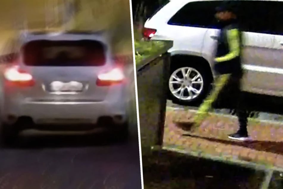 Einige Überwachungsvideos zeigten den mutmaßlichen Täter und sein Fluchtfahrzeug.