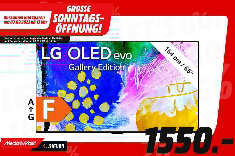 65-Zoll LG-Fernseher für 1.550 Euro.