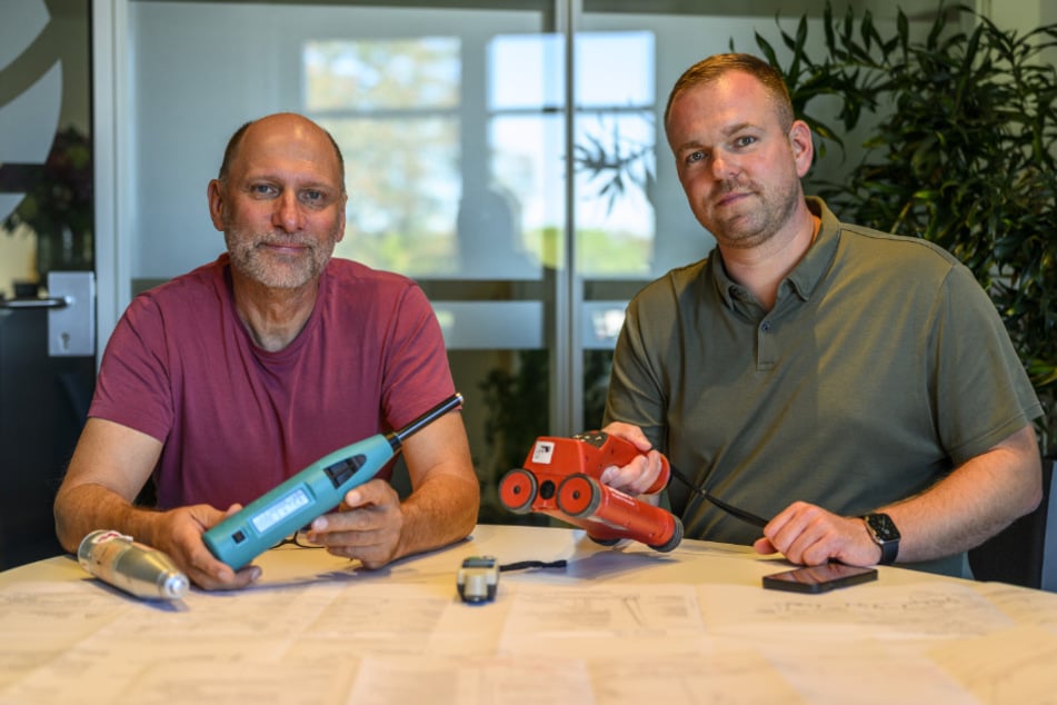 Erik Schindler (l.) und Nico Friedrich sind Geschäftsführer im Chemnitzer Ingenierbüro Schulze & Rank.