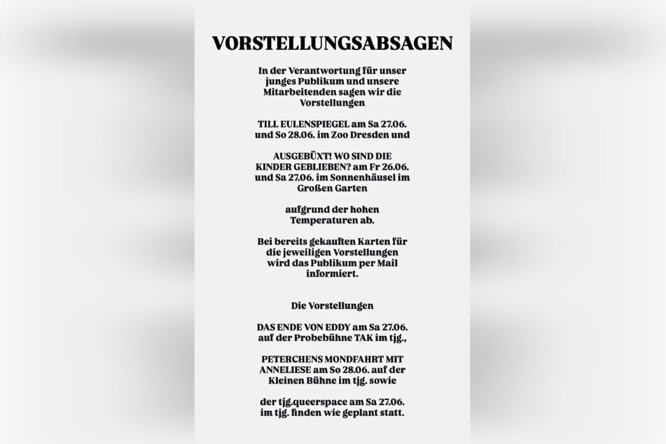 Das tjg. hat seine Veranstaltungen abgesagt.