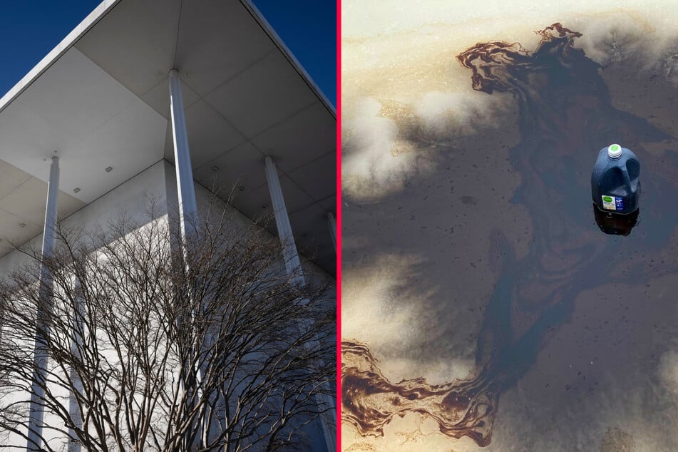 An ice rink outside of the Trump-Kennedy Center was splashed with a toxic chemical on Friday.