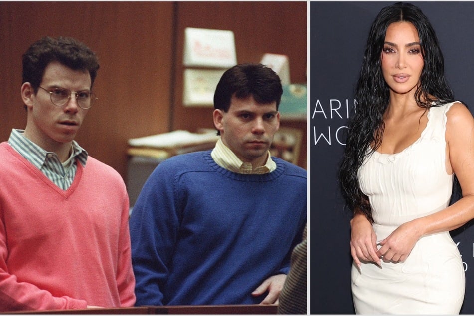 Kim Kardashian (r.) reportedly visited convicted killers, Lyle (c.) and Erik Menendez.