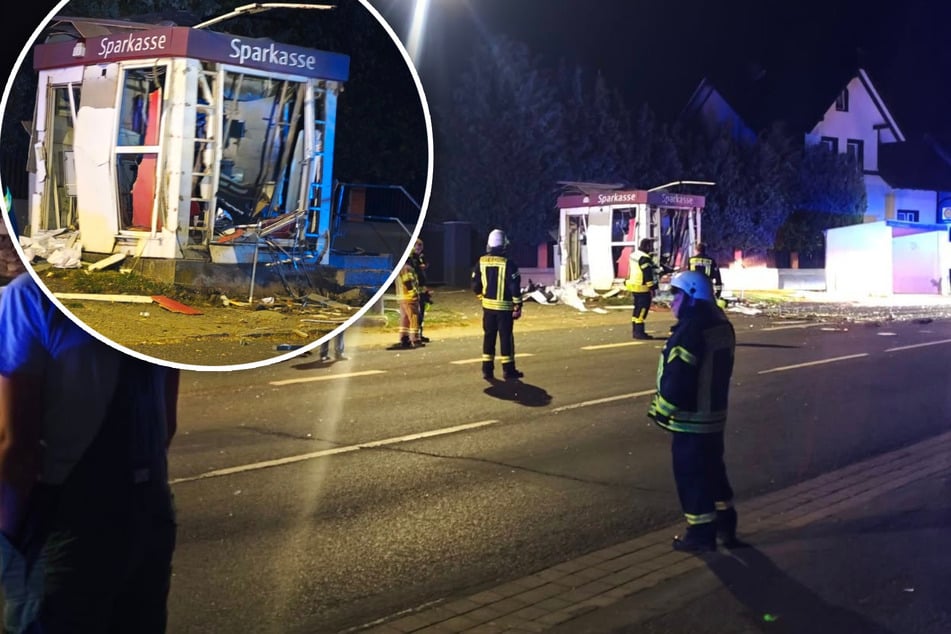 In Wallhausen wurde ein Geldautomat gesprengt. Die Täter hinterließen ein Trümmerfeld.