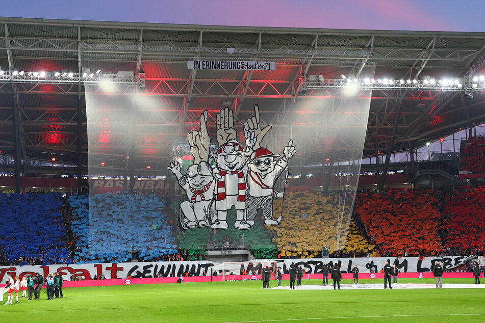 Die Fans von RB Leipzig hatten für das Topspiel eine Choreo vorbereitet.