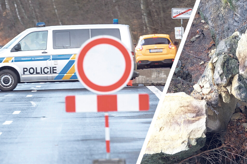 Felssturz-Gefahr in Hrensko - Straße und Touristenparkplatz gesperrt!